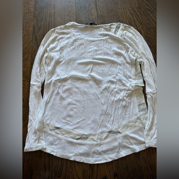 Generation Love White with Blue Accents Long Sleeve Top XS - Picture 3 of 3